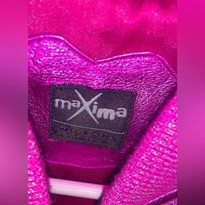WILSONS LEATHER MAXIMA, Vintage leather bomber. Metallic pink size small.